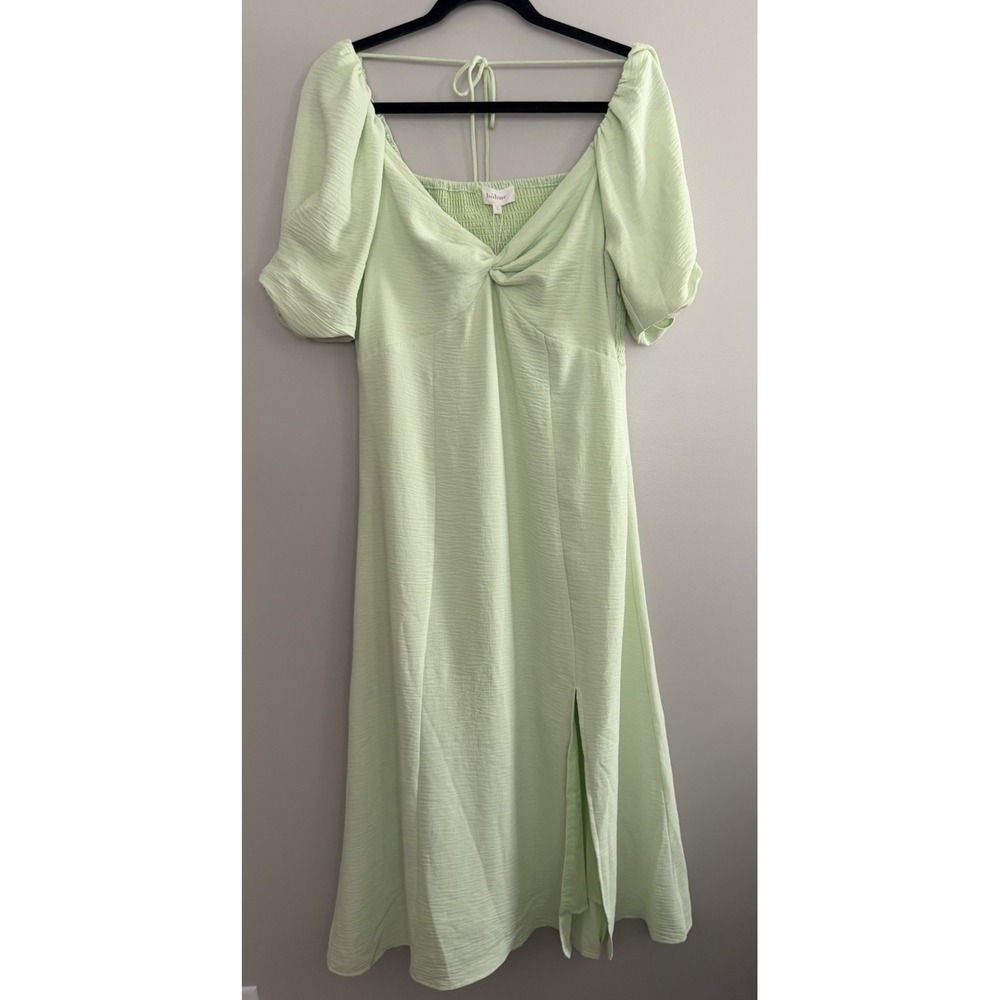 Bohme Halston Midi Dress Green‎ Women's Size Large
